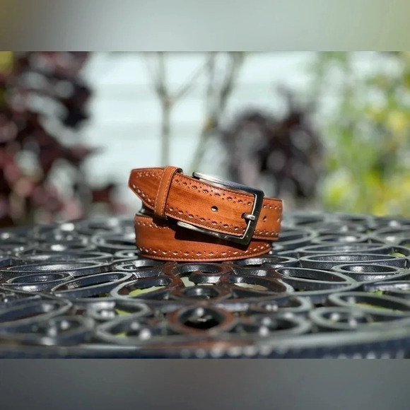 Calzoleria Toscana — Tan Leather Belt - Picture 1 of 4